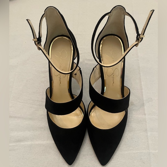 ✨ Jessica Simpson Black and Gold Heels ✨ - Picture 3 of 11